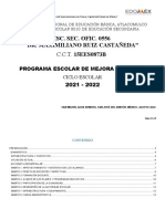 Programa Escolar de Mejora Continua 0556 Marzo 2022