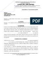 Consejo Comunal Acta de Exclusión de Vocero