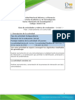 Guía de Actividades y Rúbrica de Evaluación - Unidad 1 - Fase 1 - Acercamiento A La Comunidad