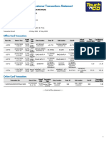 Customer Transactions Statement