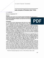 Simplified Kinematic Analysis of Planetary Gear Trains: J. R. Colbourne