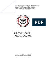 Provisional Programme ICBS22-3