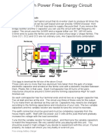 Secret High Power Free Energy Circuit