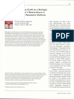 A Connective Tissue Graft As A Biologic Alternative To Class V Restorations in Miller Class I and II Recession Defects: Case Series