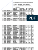 COUNSELLING DATE:-30.05.2022 AT 10:30 AM IN Examination Hall, H.P. Govt. Dental College, Shimla