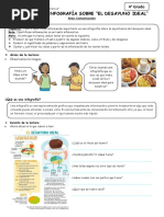 Leemos Una Infografía Sobre El Desayuno Ideal