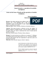 Notas Sobre o Tema Da Morte e o Suicídio em Espinosa