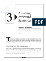 Avoiding Awkward Sentences: Lesson