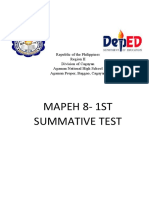 1st SUMMATIVE TEST in MAPEH