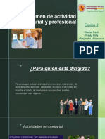 Exposición Equipo 2 - Régimen de Actividad Empresarial y Profesional