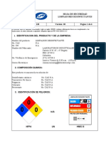 Hoja de Seguridad Limpiadores Desinfectantes