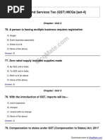 Goods-And-Services-Tax-Gst Solved MCQs (Set-4)