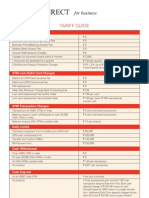 Tariff Guide: Account Services