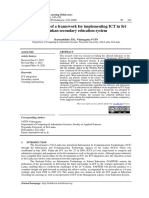 Identification of A Framework For Implementing ICT in Sri Lankan Secondary Education System