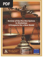 Review of The Prodeo System in Zimbabwe and Prospects For A New Model