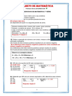 Exercícios Matemática 7° Série