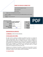 Informe de Servicio Correctivo Cambio de Bomba