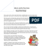 Goldilocks and The Three Bears Model Text 2