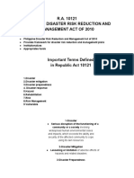 R.A. 10121 Philippine Disaster Risk Reduction and Management Act of 2010