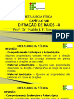 Aula 8 - Difração de Raios-X