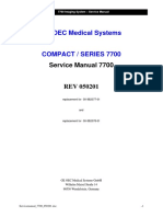 GE OEC Medical Systems: Service Manual 7700