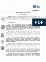 RESOLUCIÓN JEFATURAL #121-2020-SIS - Directiva Administrativa #002-2020-SISGA - V.01, Gestión de Reclamos SIS