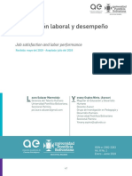 Satisfacción Laboral - Desempeño