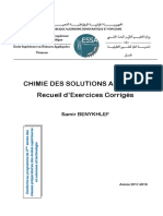 Polycopié Exercices Corrigés Chimie Des Solutions Aqueuses Chimie 03 - 2ème Année - Compressed