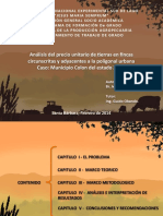 Análisis Del Precio Unitario de Tierras en Fincas Circunscritas y Adyacentes A La Poligonal Urbana