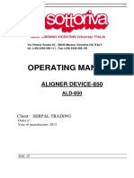 Operating Manual: Aligner Device-850