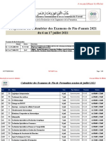 2021.05.31 Proposition Du Calendrier Des EFF À Vérifier Par Les DR Session Juil 2021