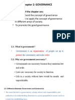 Chapter 2: GOVERNANCE: Objectives of The Chapter Are