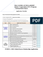 2022 Global Korea Scholarship University Industry Cooperation (UIC) Program