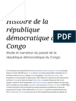 Histoire de La République Démocratique Du Congo - Wikipédia