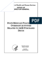 HHS OIG Review of State Medicaid Policies and Oversight Activities Related To 340B-Purchased Drugs