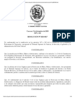 Caracas, 9 de Diciembre de 2020 210° y 161 RESOLUCIÓN #2020-0027