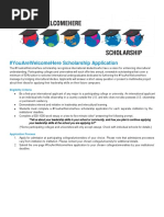 #Youarewelcomehere Scholarship Application: Eligibility Criteria