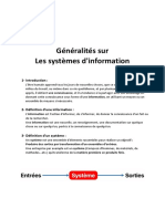 Généralités Sur Les Systèmes D'information 1ère Partie