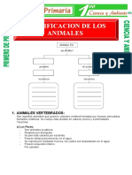 Clasificacion de Los Animales para Primero de Primaria