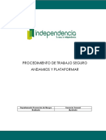 Procedimiento Trabajo Seguro ANDAMIOS Y PLATAFORMAS