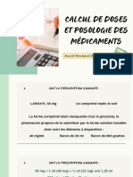 Calcul de Doses Et Posologie Des Médicaments + Corrigés