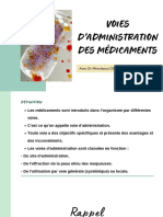 Cours 8 Voies D'administration Des Médicaments