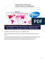 Documentos Confidenciales de Pfizer Revelan Que La Vacunación Contra El Covid-19 Conducirá A La Despoblación