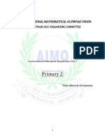 Primary 2: Asia International Mathematical Olympiad Union