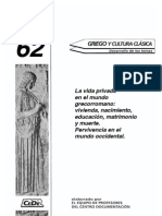 Vida Privada. Vivienda, Nacimiento, Educación, Matrimonio, Muerte