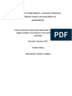 Noelle Hatley - Final Thesis The Impact of Fast Fashion, Consumer Behaviour and Fashion Brand Communication On Sustainability.