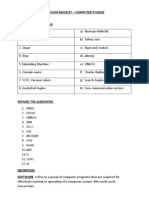 Computer Revision Booklet 2019-20