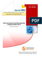 REAL in Nursing Journal (RNJ) : Studi Fenomenologi Persepsi Masyarakat Dalam Penerapan Protokol Covid-19