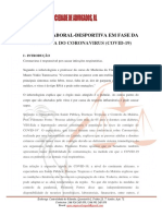 Relação Laboral-Desportiva em Fase Da Pandemia Do Coronavirus (Covid-19)