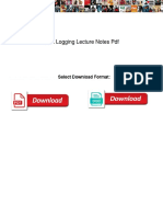 Well Logging Lecture Notes PDF